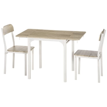HOMCOM Foldable Dining Table Set for 2, Kitchen Table with 2 Chairs