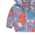 thumbnail image 3 of Veste pour Tout-Petits Garçons Tout-Petit Enfants Bébé Filles Garçons Manches Longues Imprimé Fermeture Éclair Manteau à Capuche Veste, 3 of 6