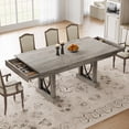 thumbnail image 1 of BeesClover Industrial Dining Table for 6-8 with 2 Drawers, 71-Inch Wood Kitchen Table with Large Tabletop & Sturdy Frame, Rectangular Dining Room Table for Dinner, Living Room, 1 of 9