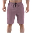 thumbnail image 1 of TopLLC Mens Shorts, Man Shorts Men's Solid Color Casual Drawstring Elastic Sweat Running Fitness Shorts, 1 of 4