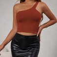 thumbnail image 2 of AherBiu Hauts de Sortie pour Femmes, Camisole Sans Manches à Épaules Dénudées, Ajustée, Moulante, Extensible, Hauts Courts, 2 of 7