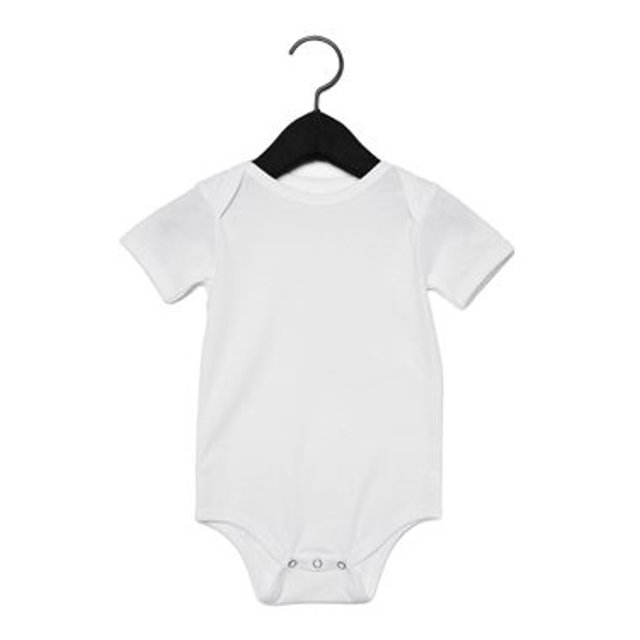 Bella Canvas Cache-Couche en Jersey pour Bébé, 6-12, Blanc