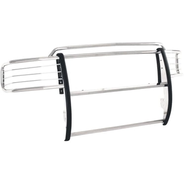 TrailFX Grille Guard E0019S TFX Grille Guards; Polished; Stainless Steel; 1-1/2 Inch Diameter; With Brush Guard; Without Skid Plate; Without Step Plate