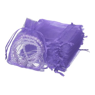 Uxcell 50 Count Organza Gift Bags, Wedding Favor Bag for Party Light Purple