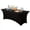 Noir, variante sur Protège-Table Nappe 4 Pi pour Table Rectangulaire Ajustée Événements Extensible Champagne Housses de Table Lavables Housse de Table Nappe en Spandex Protège-Table pour Fête Mariage Cocktail