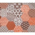 thumbnail image 5 of oneOone Coton Flex Orange Tissu Géométrique Matière de Robe Tissu Imprimé Tissu au Mètre 40 Pouces de Large, 5 of 5