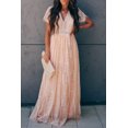 thumbnail image 1 of Women's Pink Fill Your Heart Lace Maxi Dress, 1 of 23