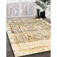 thumbnail image 2 of Ahgly Company Tapis d'Intérieur Carré Abstrait Orange Marron, 4 Pieds Carré, 2 of 6