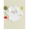 thumbnail image 3 of SUNSIOM Baby Halloween Rompers Newborn Letter Print Long Sleeve Bodysuit Infant Loose Fit Jumpsuits, 3 of 9
