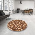 thumbnail image 4 of Ahgly Company Tapis d'Intérieur Rectangulaire Transitionnel Orange Lavable à la Machine, 2 Pieds x 3 Pieds, 4 of 7