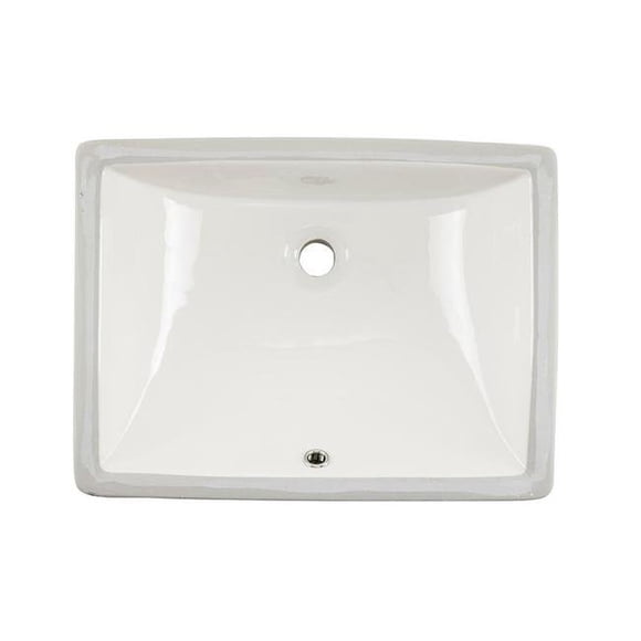20 in. Rectangular Undermount Single Bowl Bathroom Sink in Bisque