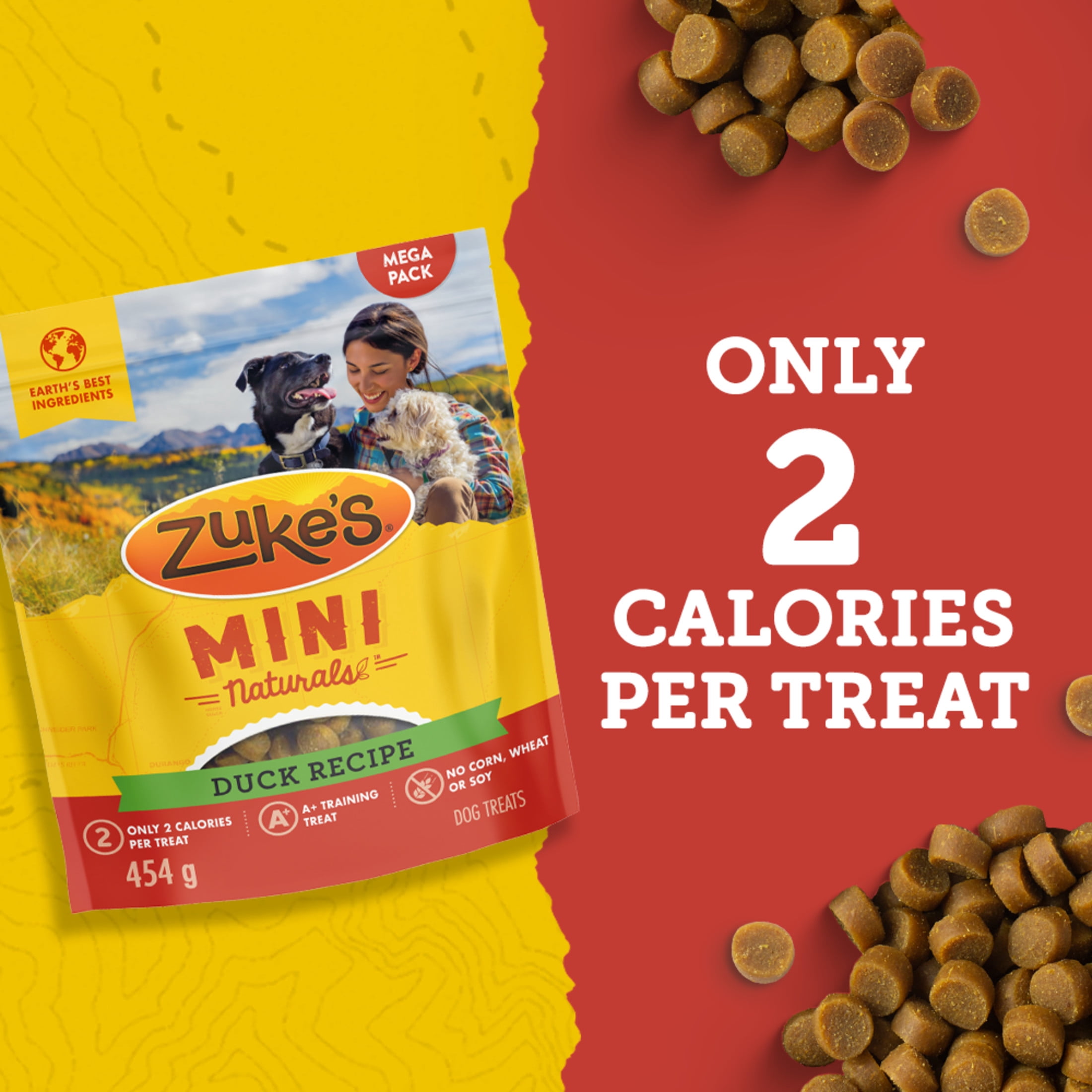 Zuke’s Mini Naturals Recette au Canard, Gâteries pour Chiens 454 g