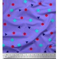 thumbnail image 1 of Soimoi Viscose Chiffon Fabric Square,Dot & Triangle Geometric Printed Craft Fabric by The Yard 42 Inch Wide, 1 of 3