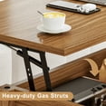 thumbnail image 4 of GUNAITO Lift Top Coffee Table with 2 Drawers, Wooden Coffee Table with Storage Cabinet and Hidden Compartments for Living Room, light brown, Rectangle, 4 of 8