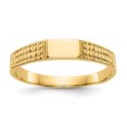 thumbnail image 1 of Bague Chevalière pour Bébé en Or Jaune 14 K, 1 of 2
