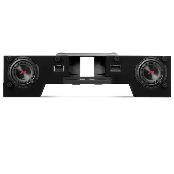 Alpine R2-DB8V-TRK Halo Série R Boîtier de Caisson de Basses Double Porté de 8 Pouces avec Deux Caissons de Basses Série R de 8 Pouces - Boîtier de Caisson de Basses pour Camion Préchargé avec ProLinkTM.