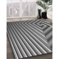 thumbnail image 3 of Ahgly Company Tapis Rond Lavable en Machine Intérieur Transitionnel Gris Foncé, 7 Pieds Rond, 3 of 7