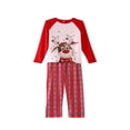 thumbnail image 3 of Family Matching Parent-child Pajamas Set Cartoon Plaid Sleepwear Homewear Sets, 3 of 9