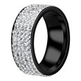thumbnail image 1 of Weiqiqre Shiny Full Diamond Ring Five Rows Cubic Zirconia Rings CZ Diamond Multi Row Ring Eternity Engagement Wedding Band Ring for Women, 1 of 5