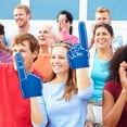 thumbnail image 2 of Blue Foam Hand Glove Sports Fan Cheering Finger Pointing Rally Prop Game Event Enthusiasm Accessory Blue #8684m, 2 of 5