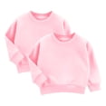 thumbnail image 1 of MKOSPLRT Chandails Molletonnés pour Enfants, Lot de 2, Manches Longues, Chandail en Molleton à Enfiler, Couleur Unie, Col Rond, Chandails Molletonnés Doux d'Automne pour Garçon Ou Fille 3-9, 1 of 2