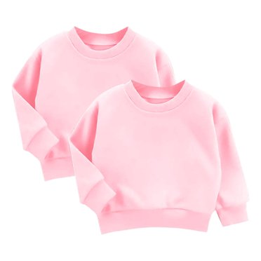 Besolor Lot de 2 Chandails en Molleton à Col Rond pour Garçons et Filles, Hauts à Manches Longues Décontractés pour Enfants, Tenues d'Automne 3-9 Ans