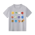 thumbnail image 1 of Kcodviy Tout-Petits Enfants Été Planète Petits Garçons Hauts Imprimés Garçons Filles Décontracté Taille Moyen Hauts Col Rond Manches Courtes Petit Garçon T-Shirt Hauts, 1 of 5