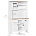 thumbnail image 3 of HOMCOM Kitchen Buffet Hutch with Utility Drawer, and 3 Door Cabinets, 3 of 10