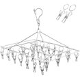 thumbnail image 1 of DUOFIRE Stainless Steel Clothes Drying Rack, Square Laundry Drying Rack, Laundry Racks for Drying Clothes, Clothing Drying Rack for Towels, Underwear, Socks (30 Clips 1 Pack), 1 of 7