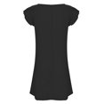 thumbnail image 5 of Kcodviy Robe Femme Fraîche Douce Amincissante Robe Femme Couleur Unie Robe Décontractée Grande Taille Robes Décontractées Jupe Robe en Lin Femmes Robes pour Femmes Été Robe Trapèze d'Été, 5 of 5