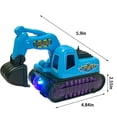 thumbnail image 3 of Blue Simulation Excavator Model Toy For Kids Universal Music Glowing Educational Vehicle, 3 of 7