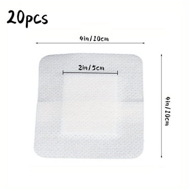 YOPTOP 20 Pcs Autocollant de Pansement en Coton pour Plaies, Pansement Stérile Respirant avec Bordure en Gaze, Pansements Sans Latex, 20 Pcs, 2.36 Pouces x 2.75 Pouces