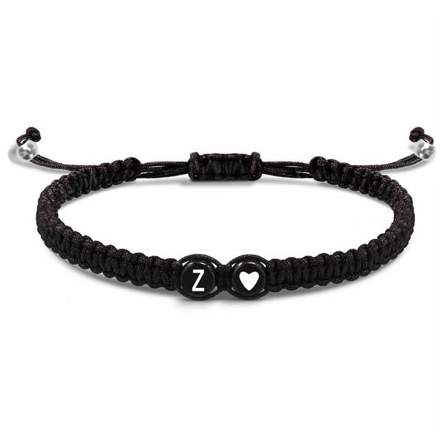Heart Initial Bracelets 26 Letters Initial Bracelet A-Z Braided Bracelets✨✨ R6U6