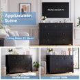 thumbnail image 2 of Commode Noire à 7 Tiroirs pour Chambre – Coffre en Bois Simplement Moderne, Tiroirs de Rangement Profonds, Commode Double Polyvalente pour Salon, Couloir, Entrée, 2 of 9