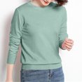 thumbnail image 5 of Yuyuzo Long Sleeve Shirts for Women Crewneck Ribbed Knit Sweater Tops Solid Color Loose Pullover, 5 of 5