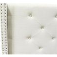 thumbnail image 3 of Best Master Valentina Fabric Upholstered Wingback Queen Platform Bed - Beige, 3 of 3