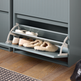 thumbnail image 4 of SoBuy 2 Flip-Drawers Shoe Cabinet Shoe Rack Shoe Storage Cupboard Organizer Unit FSR165-K-HG, 4 of 7