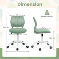 thumbnail image 3 of Costway Kids Desk Chair Ergonomic Swivel Children Mesh Study Height Adjustable Light Green, 3 of 9