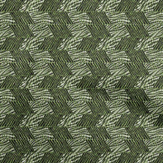 oneOone Cotton Poplin Green Fabric Abstract Craft Projects Decor Fabric Printed By The Yard 56 Inch Wide
