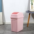 thumbnail image 1 of EGNMCR Trash Can Kitchen Trash Can Household Garbage Cans Living Room Kitchen Seam Thickened Shaking Lid Press Large Capacity Plastic Cream Wind With Lid Garbage Cans garbage bin, 1 of 3