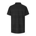 thumbnail image 4 of FhsagQ Chemises pour Hommes Chemises Respirantes pour Hommes en Maille Chemises pour Hommes Quatre Saisons Loisirs Mode Rayure Design Contrastant Col à Revers Bouton Manches Longues Hauts Chemises pour Hommes Hauts 5TG Super Ajusté Noir TG, 4 of 8