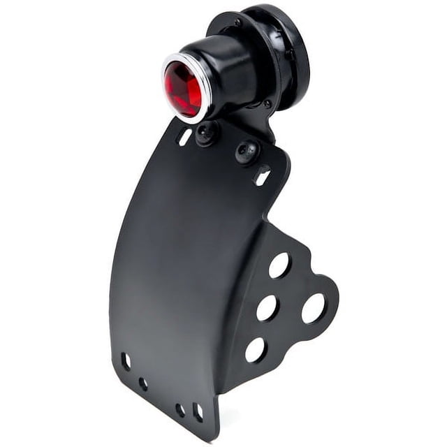 Krator Curved Vertical 1" Axle License Plate Taillight Compatible with Harley Davidson Electra Glide Classic