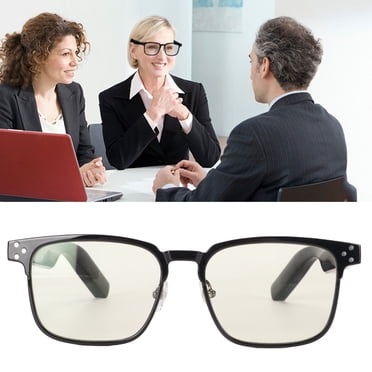 Lunettes Intelligentes, Lunettes Audio BT avec Écouteurs à Oreille Ouverte, Blocage de la Lumière Bleue et Appels Mains Libres, Lunettes BT à Commande Tactile pour Hommes Femmes, Jeu, Ordinateur, Téléphone