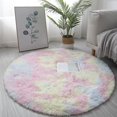 thumbnail image 1 of Circle Round Shaggy Rug Living Room Bedroom Carpet Floor Fluffy Mat Anti-Skid, 1 of 5
