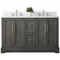 thumbnail image 3 of Vanity Art 54 Inch Double Sink Bathroom Vanity with Ceramic Sink and Engineered Marble Top, Without Mirror, 3 of 5