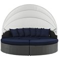 thumbnail image 4 of Modway Sojourn Aluminum Rattan Fabric Patio Daybed in Canvas/Navy, 4 of 6