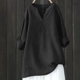 thumbnail image 2 of CHUANK Chemises pour Femmes Dames Liquidation T-Shirts d'Été Décontractés pour Femmes Col Rond Manches Courtes Imprimé Floral Chemise Ample Hauts, 2 of 4