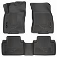thumbnail image 1 of Fits 2014-2020 Nissan Rogue Husky Liner Floor Liner 98671 WeatherBeater; Molded Fit; Smooth Arcing Ribs/Raised Heel Pad; Black; Rubber; 3 Piece, 1 of 3