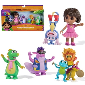 Dora, Fantastic Friends Sac cadeau avec Dora, Bottes, Tico, Isa, et the Fiesta Trio, pour les enfants 3+