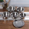 thumbnail image 3 of Silver Stainless Steel 5 Pcs Patila Set, Tope, Cookware Set With Lids - 1 Ltr To 3 Ltr, 22 Guage Induction & Gas Stove Friendly 10 Pcs Set, 3 of 4